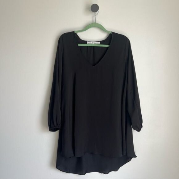 Lovers + Friends Long Sleeve V Neck Dress in Black - M - Picture 6 of 12